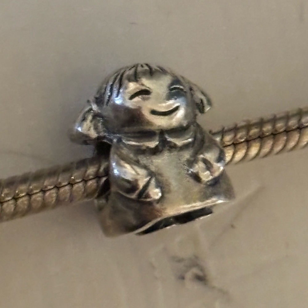Pandora sterling Silver Charm Little Girl retired in great used condition